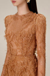 Honey Beaded Lace Mini Dress